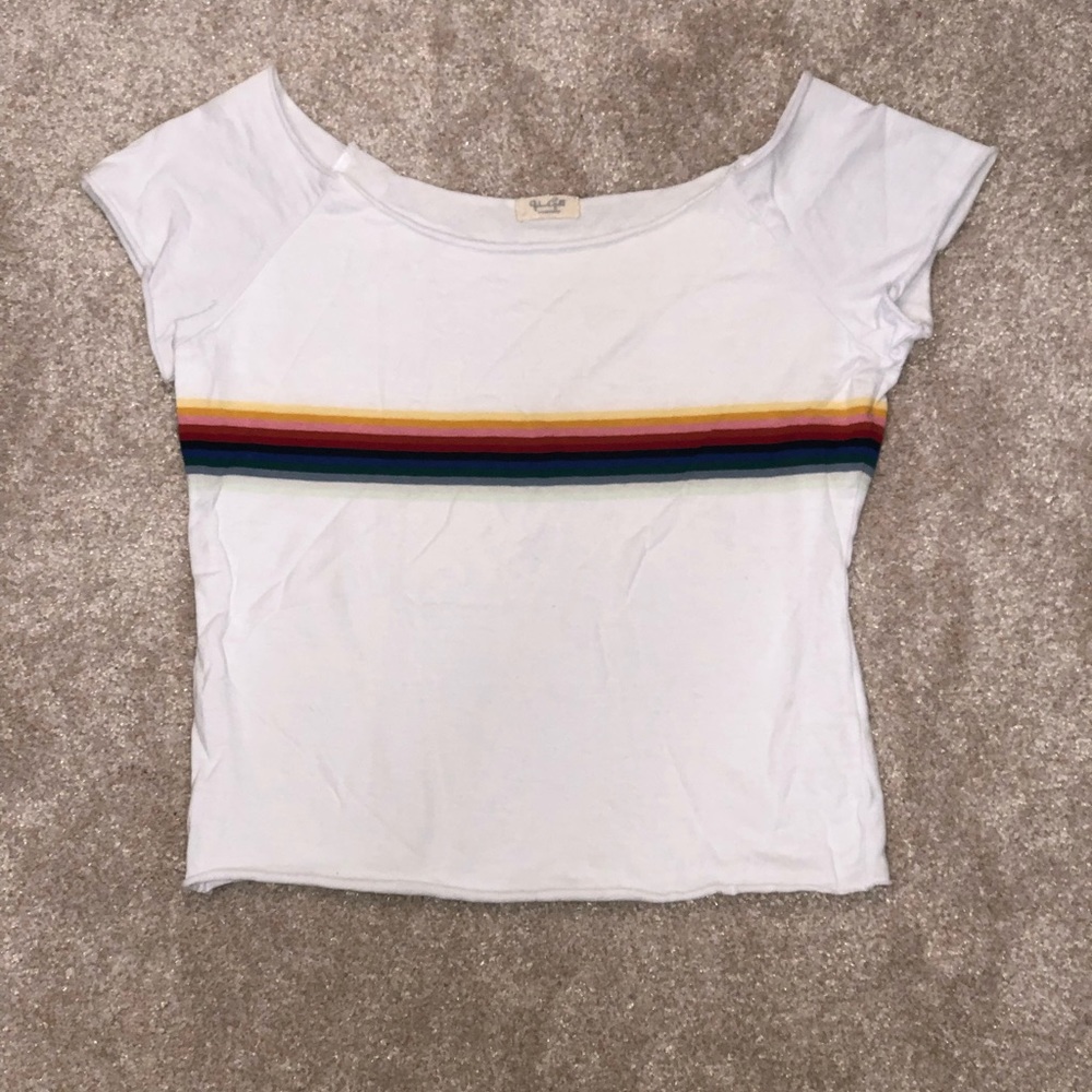 John Gault Rainbow Stripe Tee💗